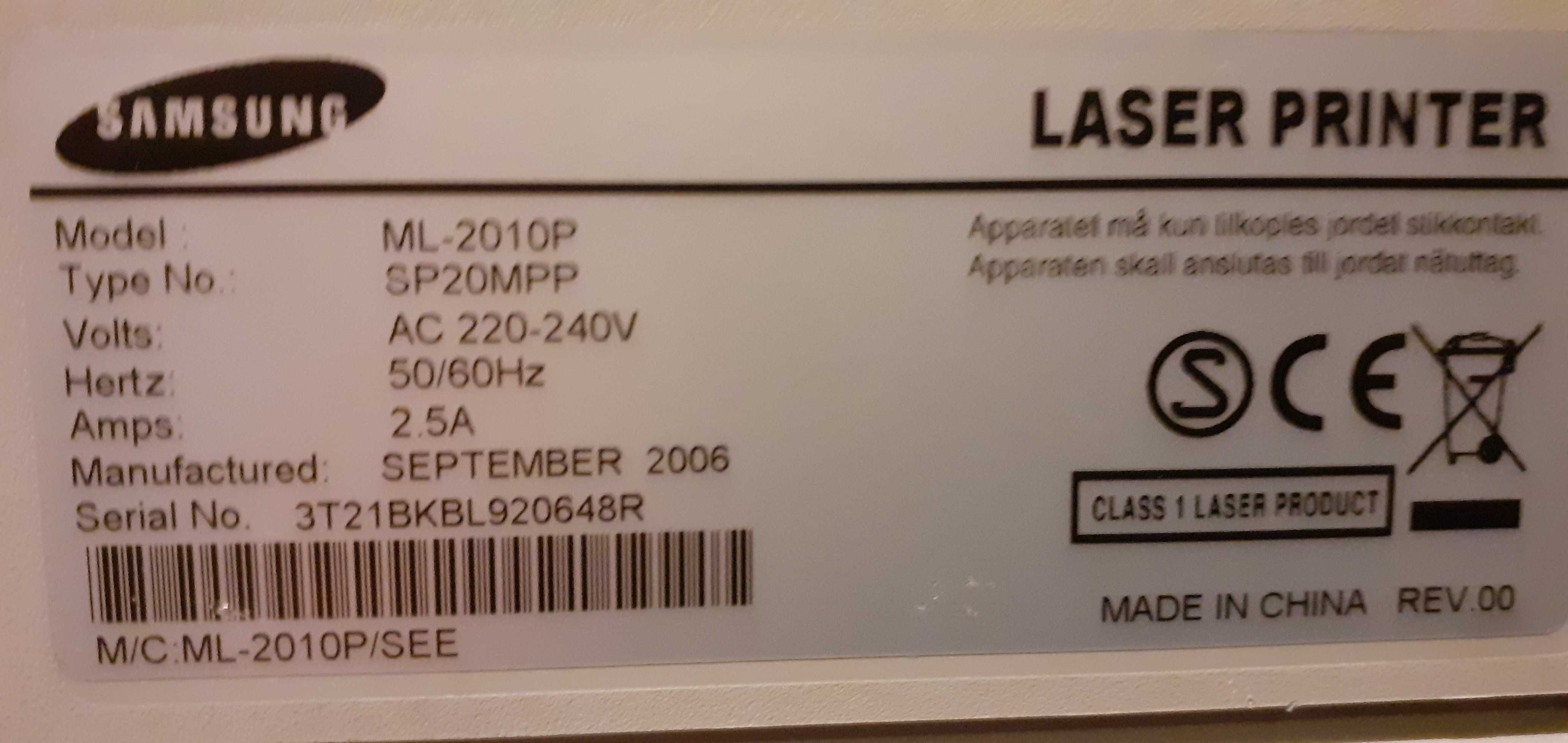 Drukarka laserowa Samsung ML 2010P