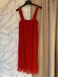 Sukienka Zara plisowana czerwona xs 34 letnia