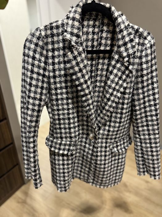 Пиджак твидовый теплый
