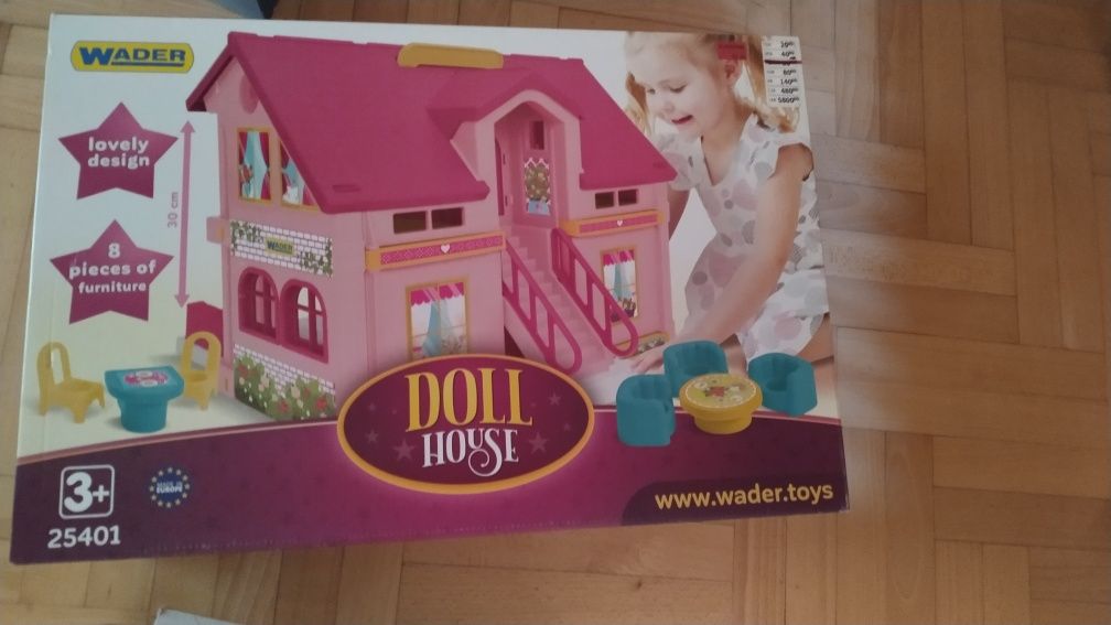Domek dla lalek Wader piętrowy dom doll hause