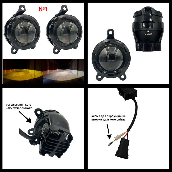 Противотуманные LED/ЛЕД фары ВАЗ 2170, 2171, 2172, 2173 Priora Газель