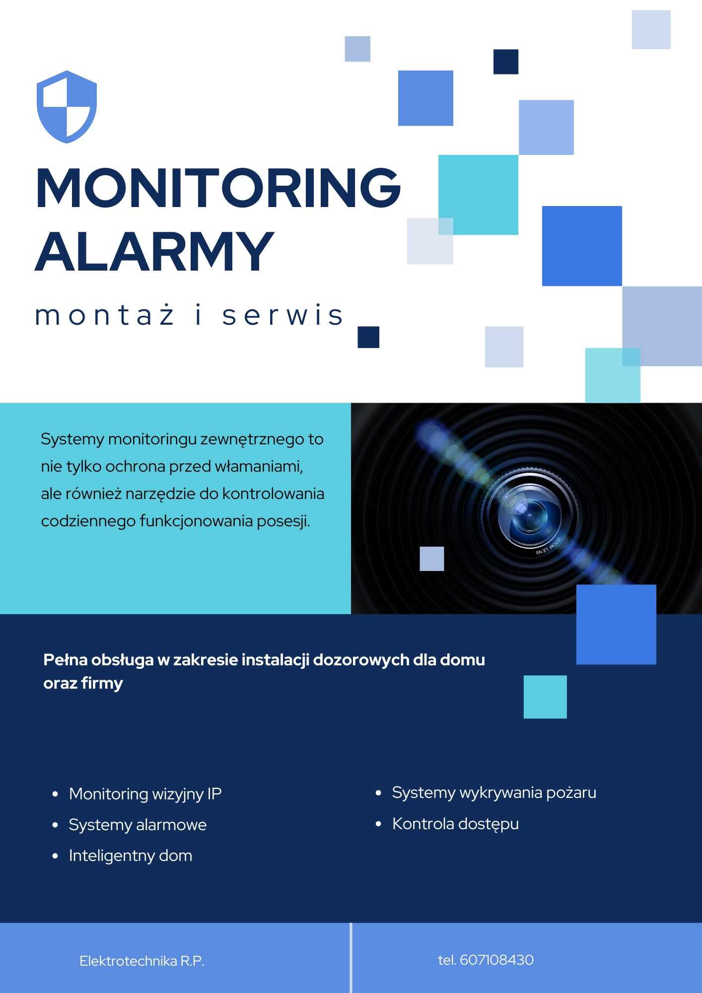 Montaż kamer, alarmy, monitoring, kamery, automatyka, instalacje NN