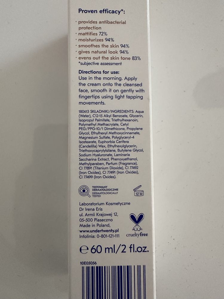 Krem BB matujący Under 20 Jasny Light 01 SPF10
