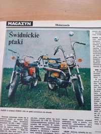Świdnickie ptaki Motocykl WSK Lelek Gil Kobus Dudek opis zdjęcia