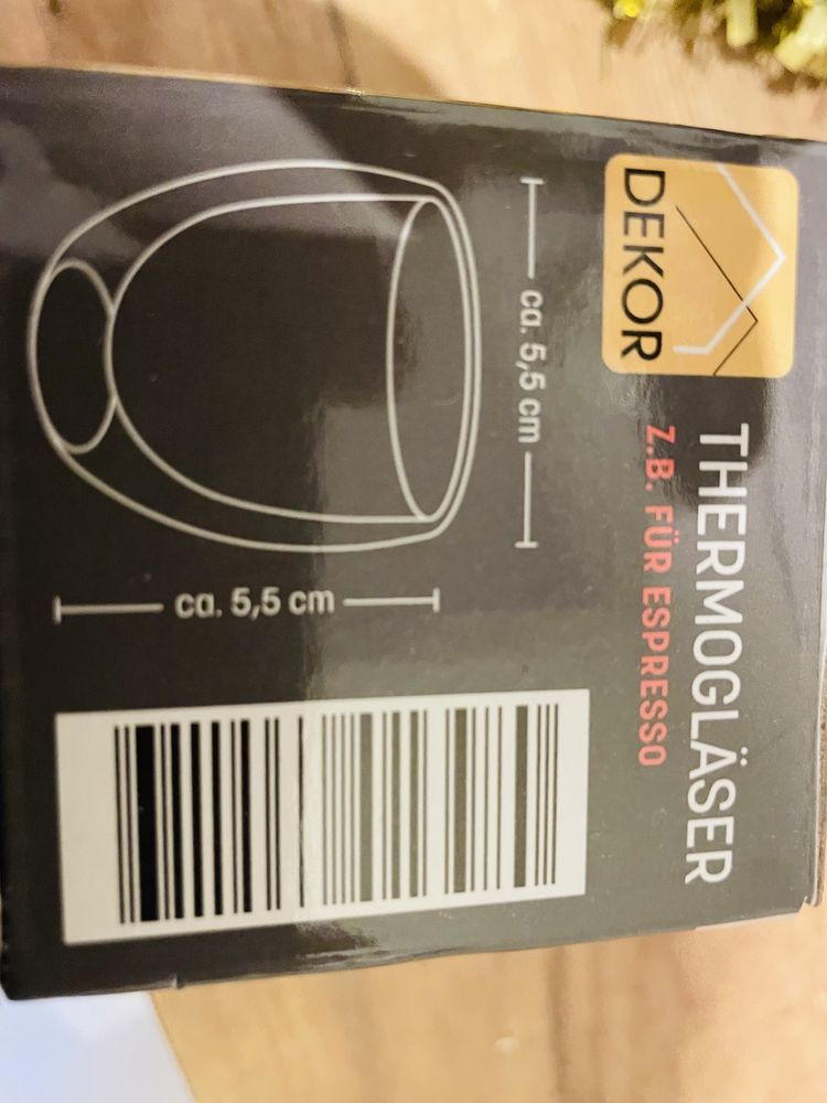 Szklanki dmuchane do espresso 2szt 65ml