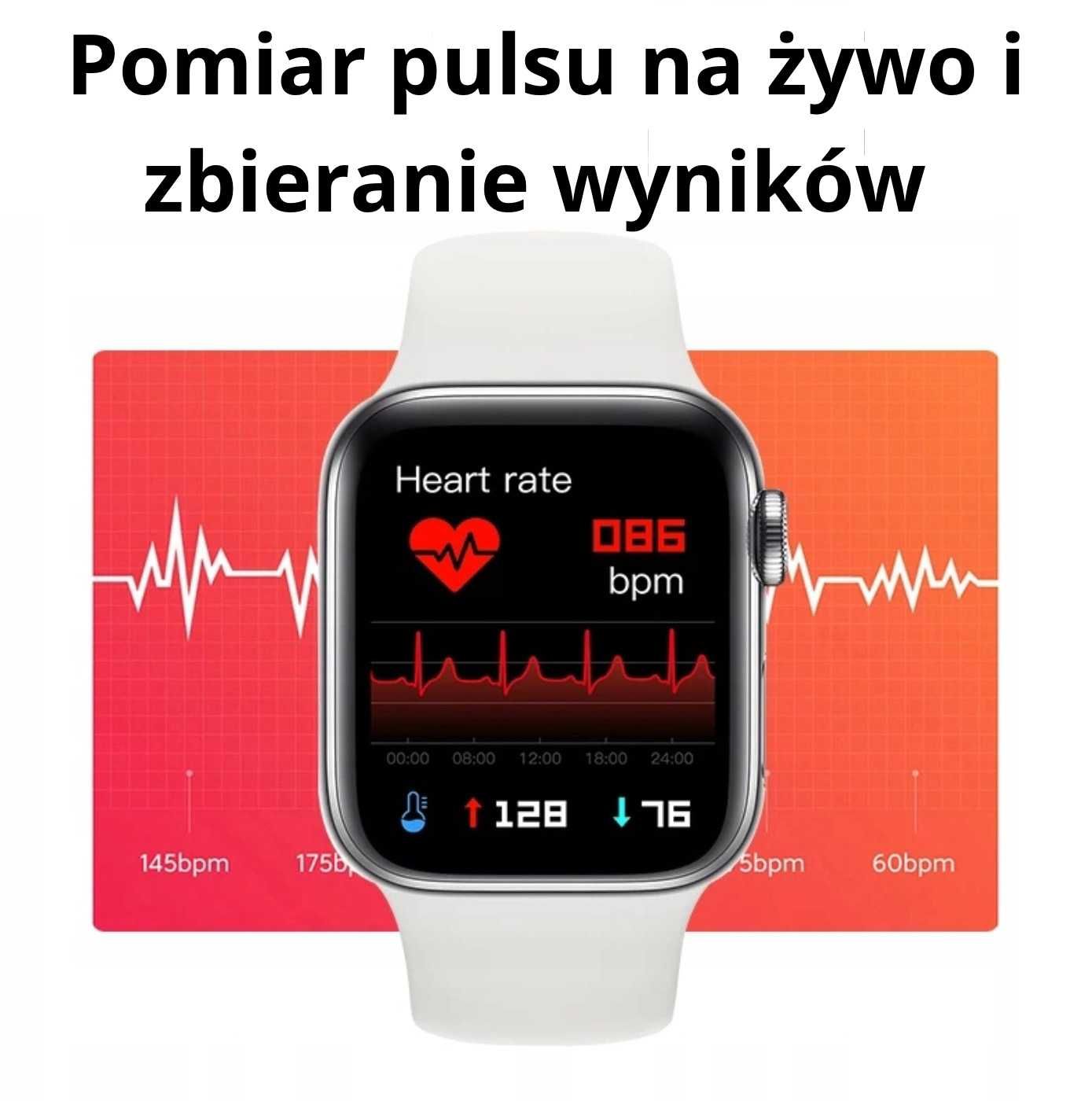 Zegarek smartwatch, opaska sportowa | różowy damski