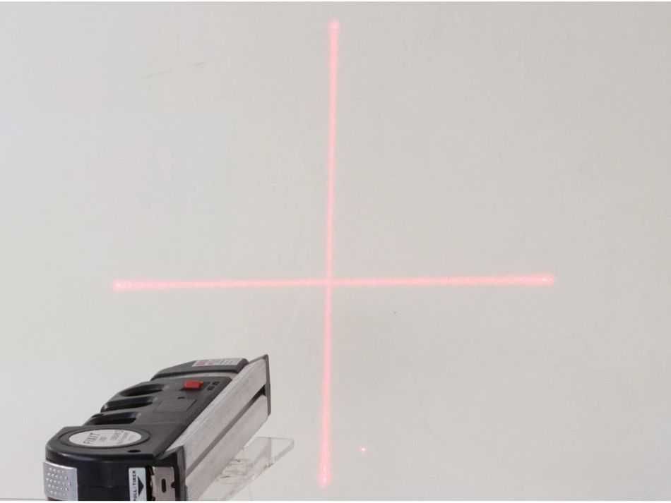 Poziomica laser z miarą 250cm LED czerwony laser 3 libele MAT-T-271