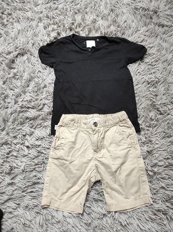 Zestaw,spodenki, koszulka, t-shirt 116 reserved,h&m dla chłopca
