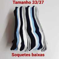 12 pares de soquetes tamanho 33/37 em algodão do bom.