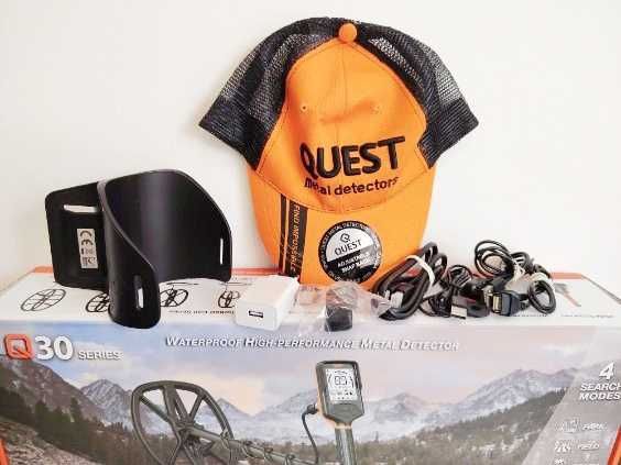 QUEST Q30+ 11"DD + Xpointer Land detektor / wykrywacz metali