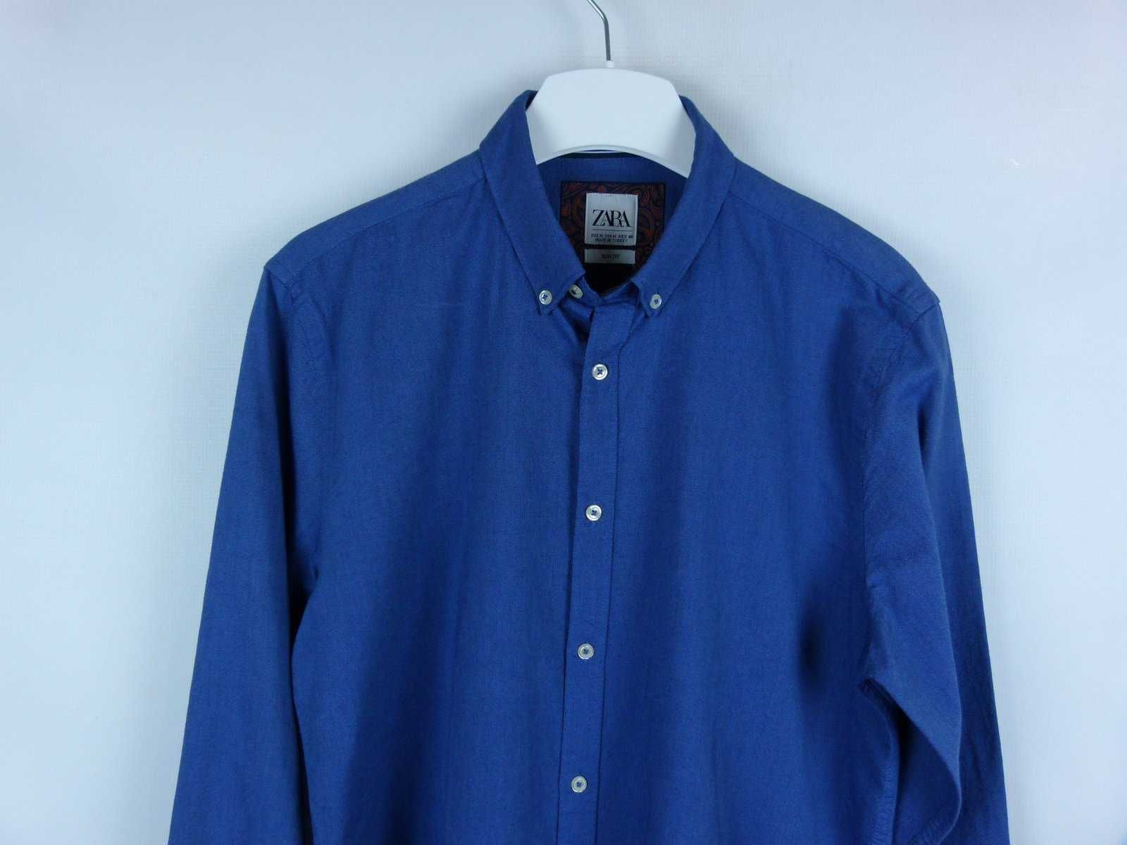 Zara koszula blue bawełna / M slim fit