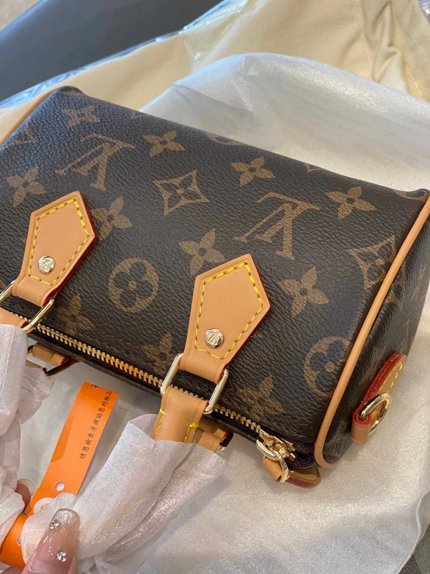 Nowe LV LOUIS VUITTON nano speedy Torebki damskie