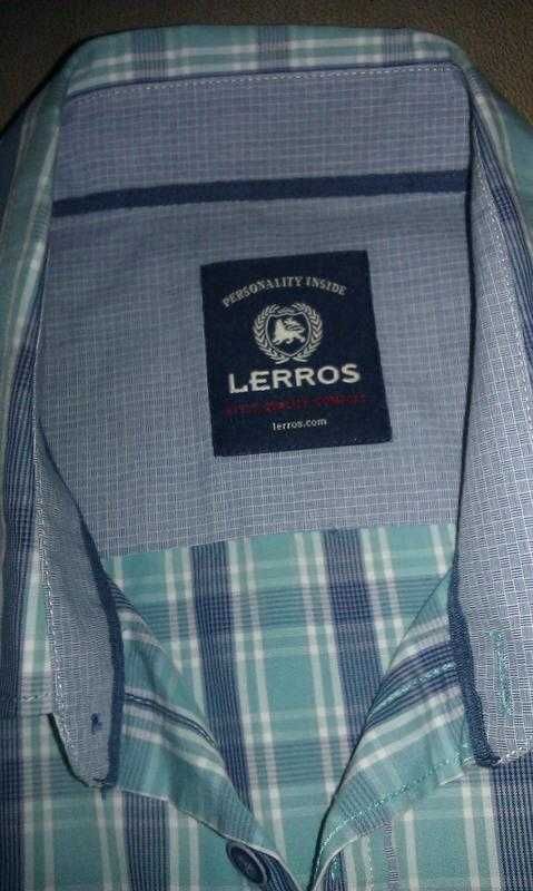 Стильная мужская джинсовая рубашка немецкого бренда - Lerros