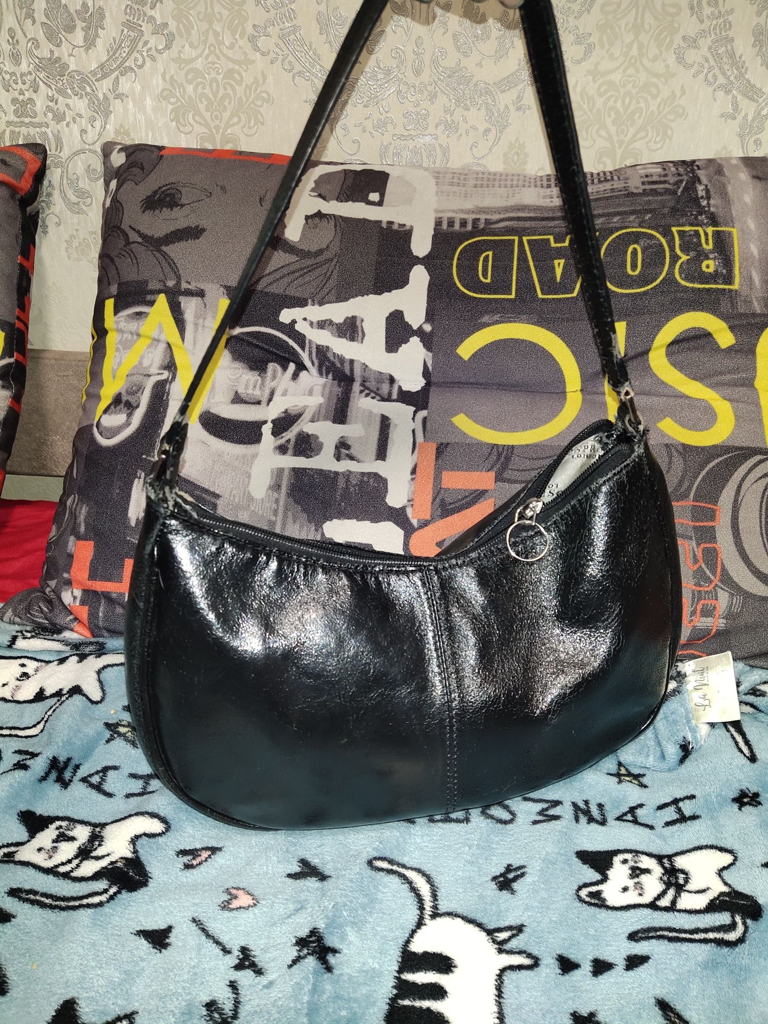 Трендова шкіряна брендова сумка багет osprey london