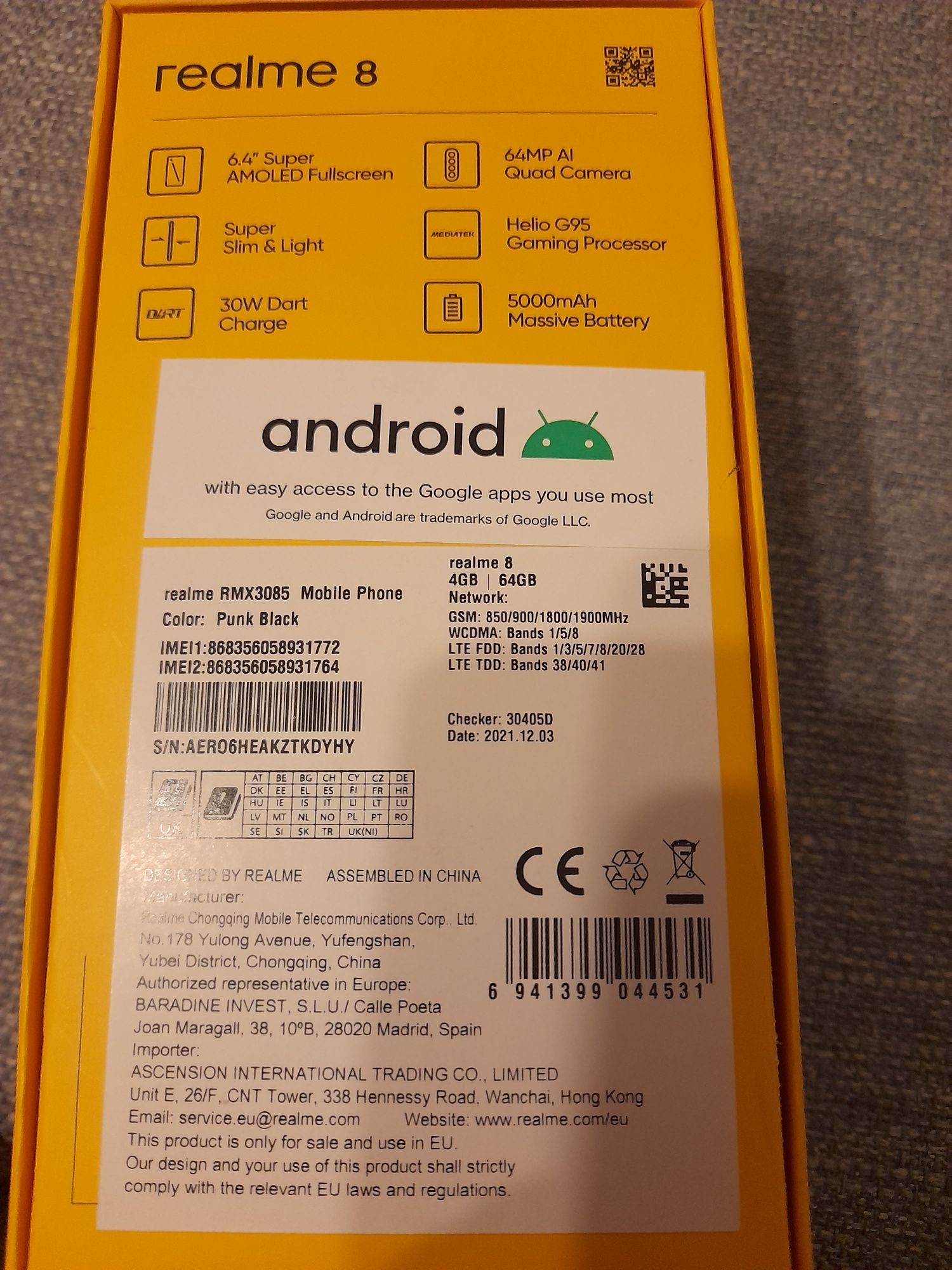 Android Realme 8 5G/64GB