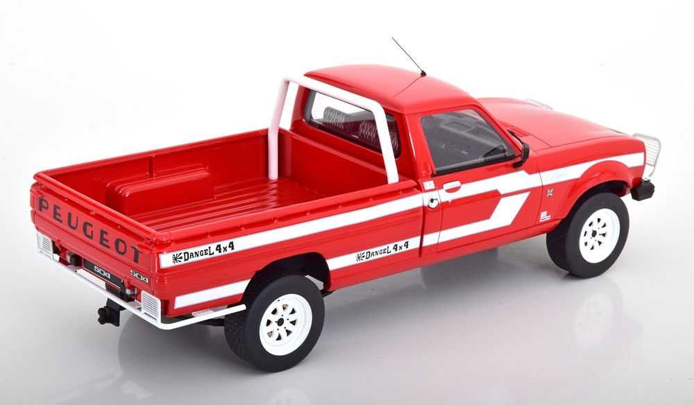 Model 1:18 Otto Peugeot 504 4x4 Pick-Up Dangel 1993 red OT436