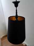 Lampa w stylu loft, czarna, miedziane wnętrze