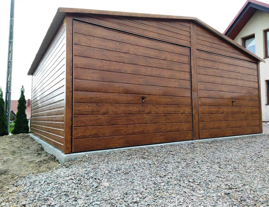 Premium GARAŻ  Złoty dąb  6x5 Dowóz i montaż Profil ocynk