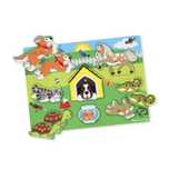 Puzzle z uchwytami Zwierzęta Pets Peg Melissa and Doug