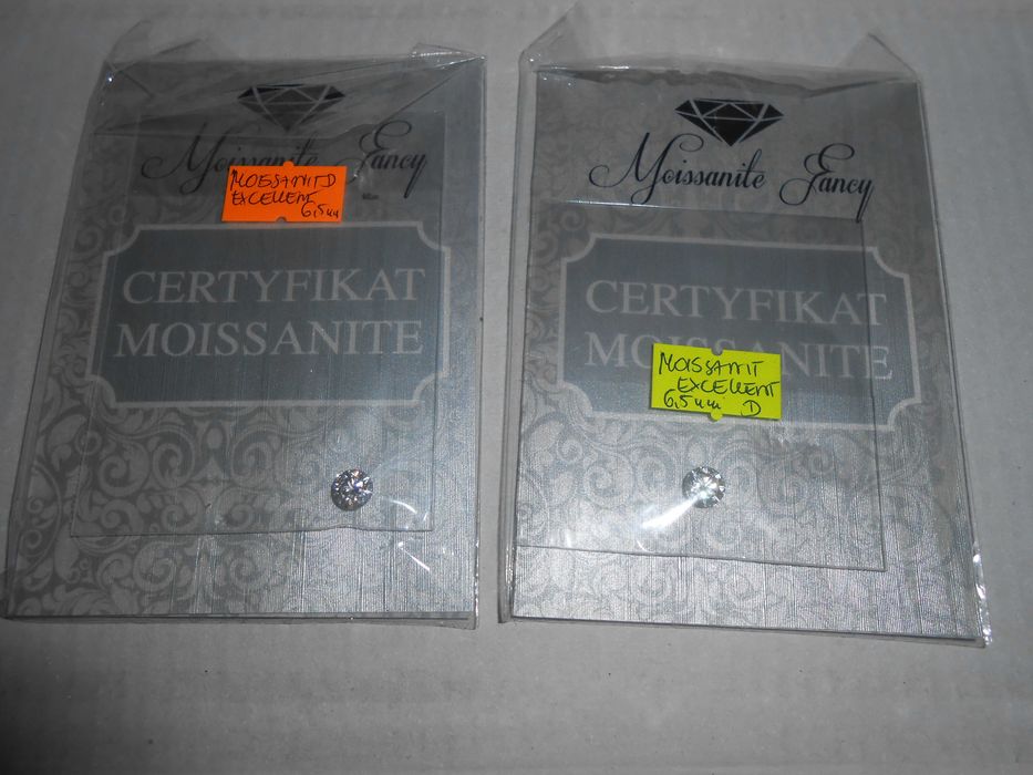 Moissanite Excellent Brylant 1 CT 6,5 mm D LC