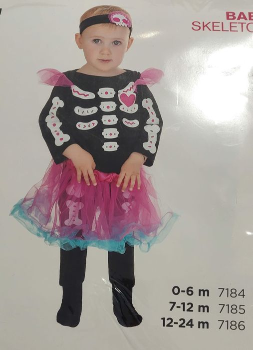 Disfarce esqueleto bebé