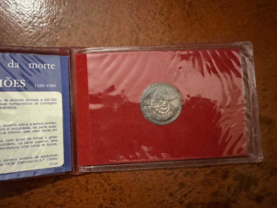 Carteira Moedas IV Centenário morte Luís de Camões