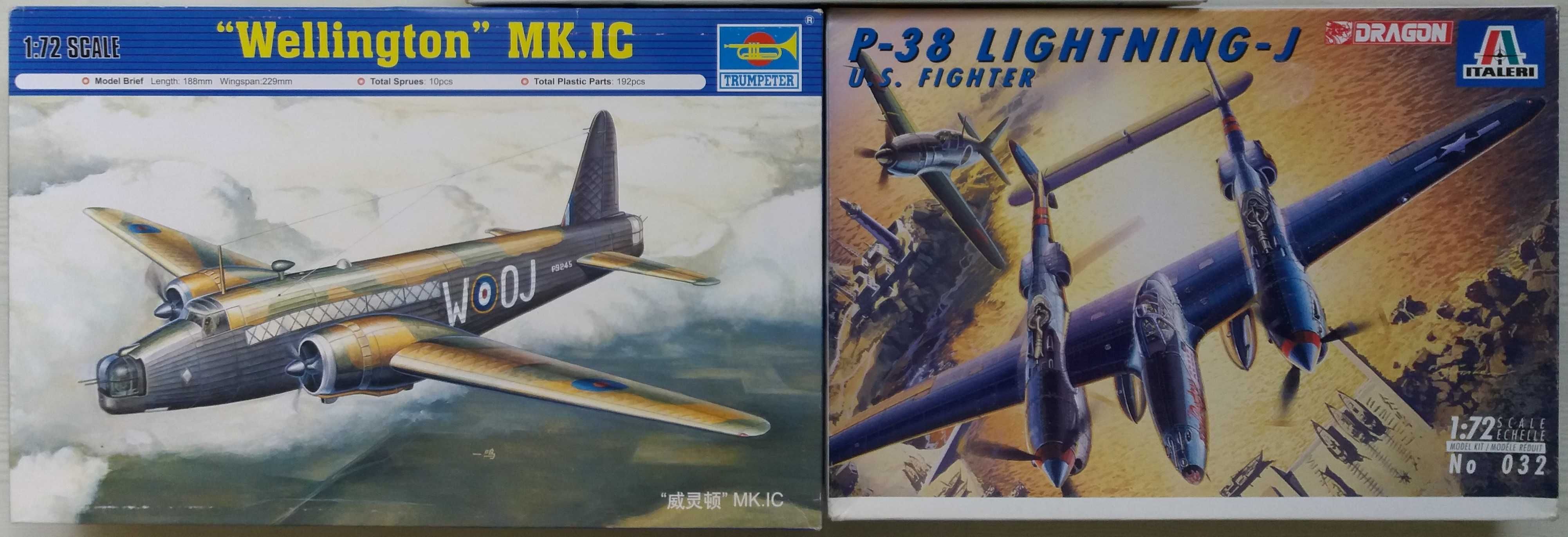 Modelos de aviões. Kits. Escala 1/72. IIGM