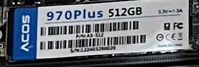 Dysk Acos 970 plus 512gb