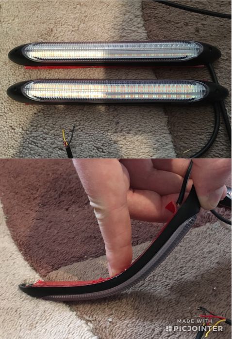 LED Дневные ходовые огни с поворотом 12v DRL ДХО Гибкие