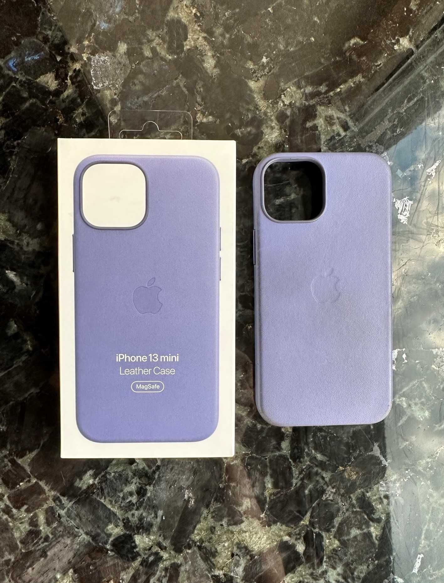 Кожаный чехол для Apple iPhone 13 mini  Light Purple Оригинал