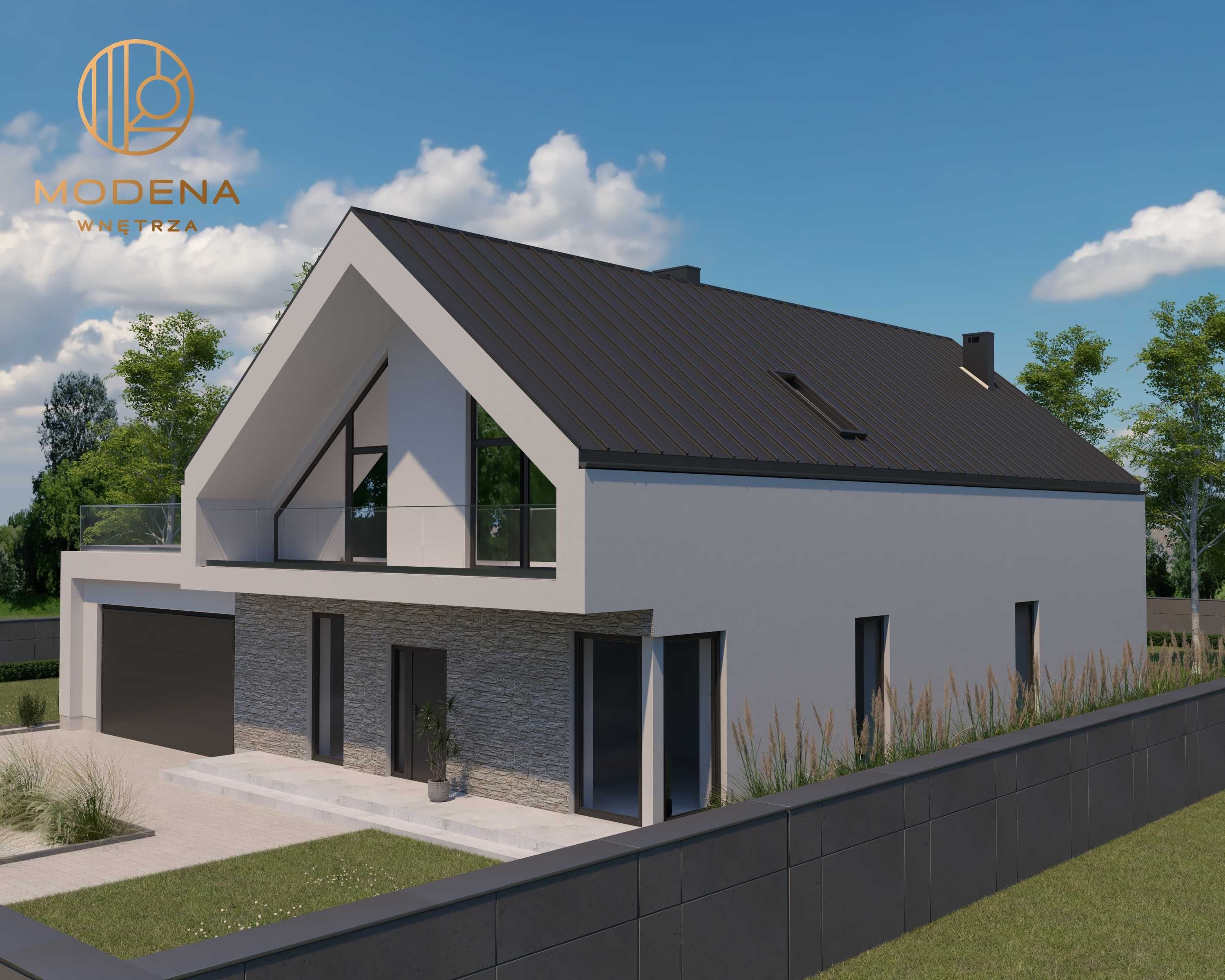 Projekt i wydane pozwolenie na budowę , piękna działka !
