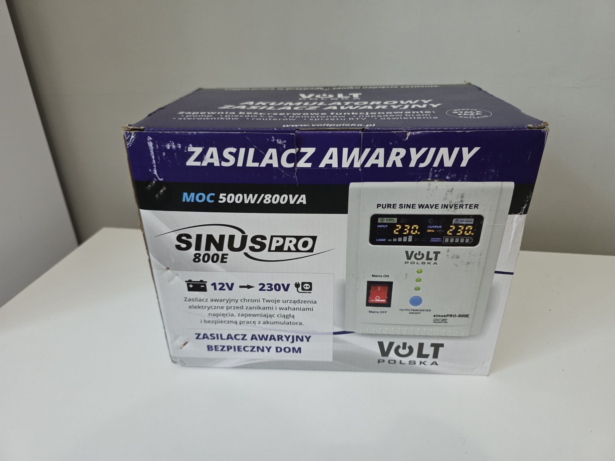ДБЖ Перетворювач напруги Volt Polska Sinus PRO 800 E інвертор синус