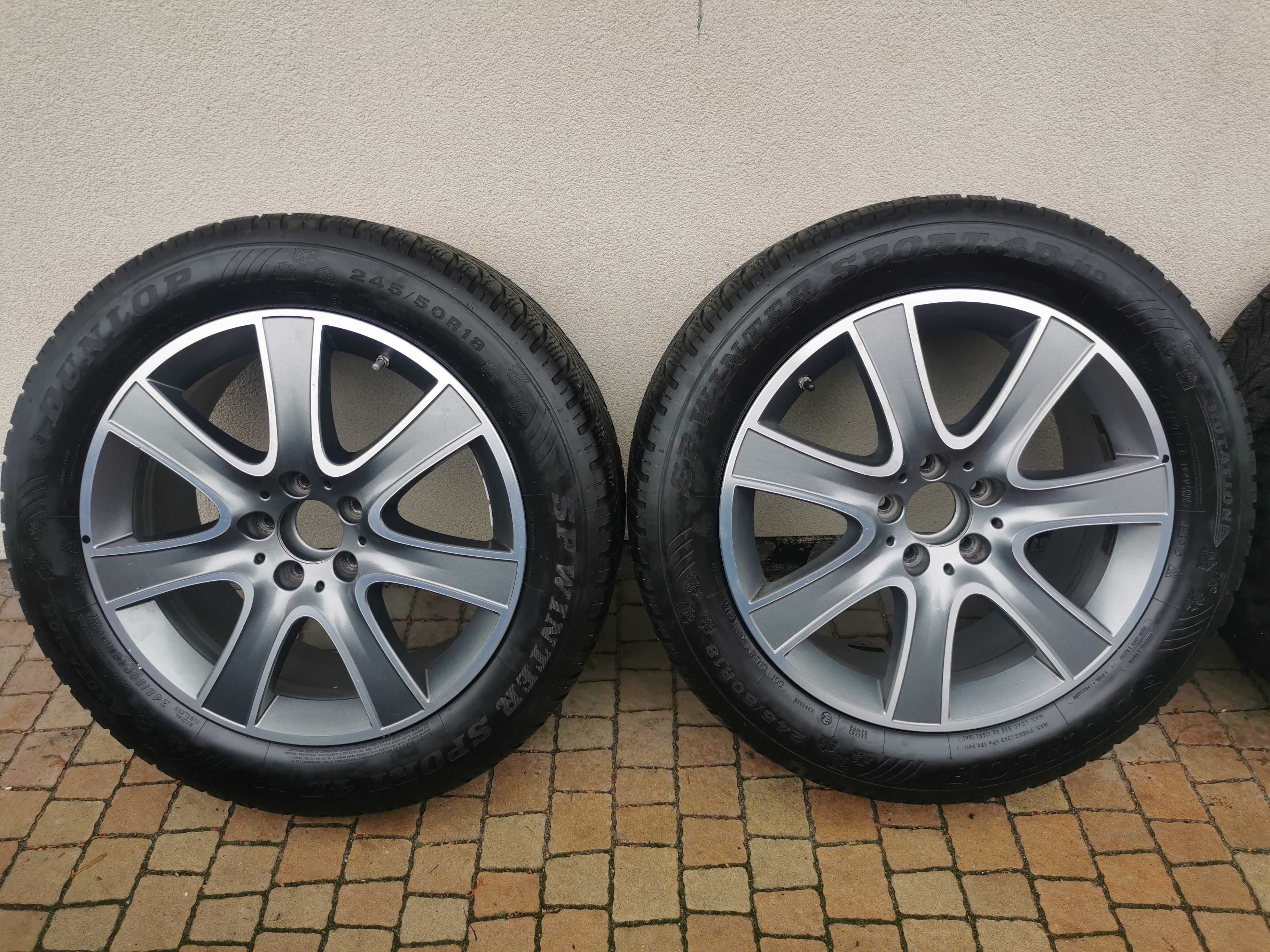 Oryginał felgi Koła 18 cali 5x112 Mercedes S klasa Opony 245/50/18