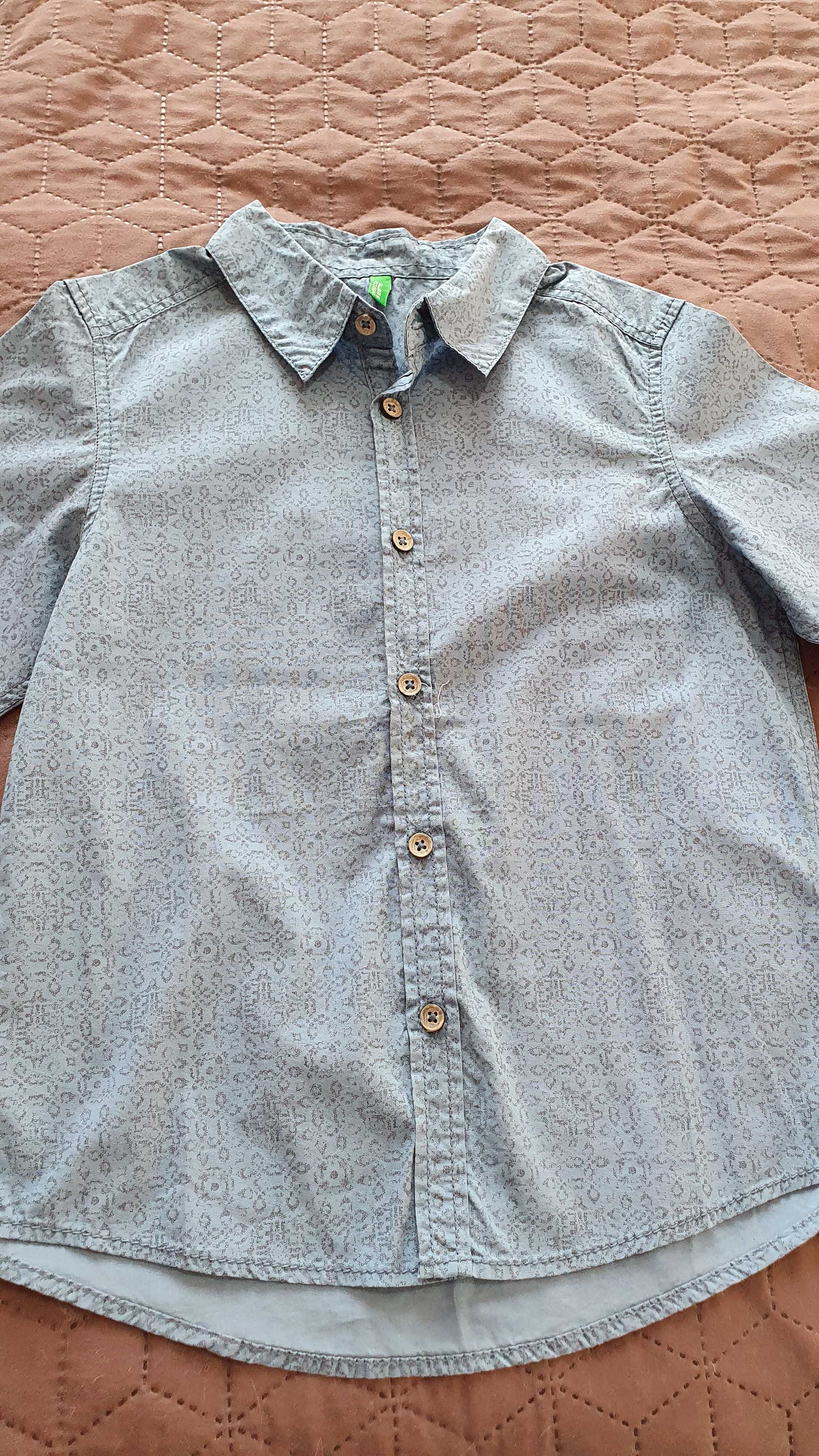 Нарядная Рубашка с длинным рукавом benetton. размер 4 - 5 лет, 110 см