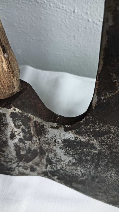 Stary ciężki topór masarski