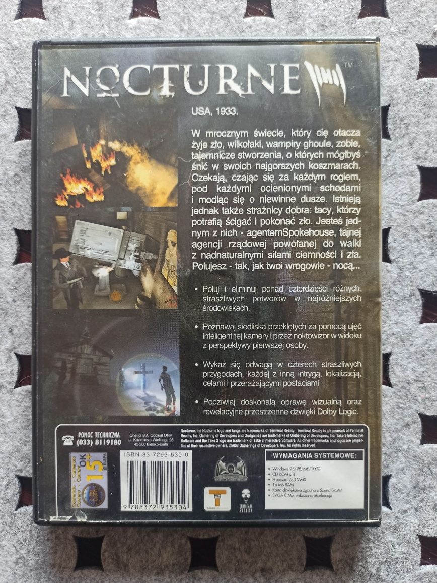 Gra Nocturne PC, CD Rom