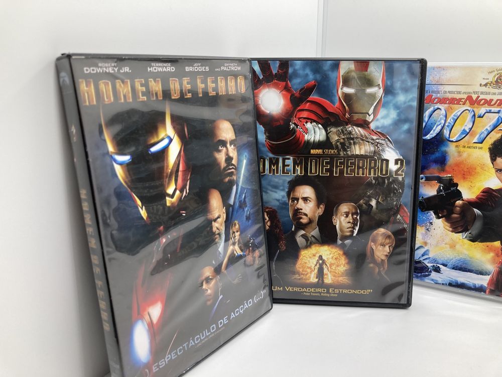 Dvds Homem de Ferro 1,2; 007 Morre noutro dia; Sherlock Holmes