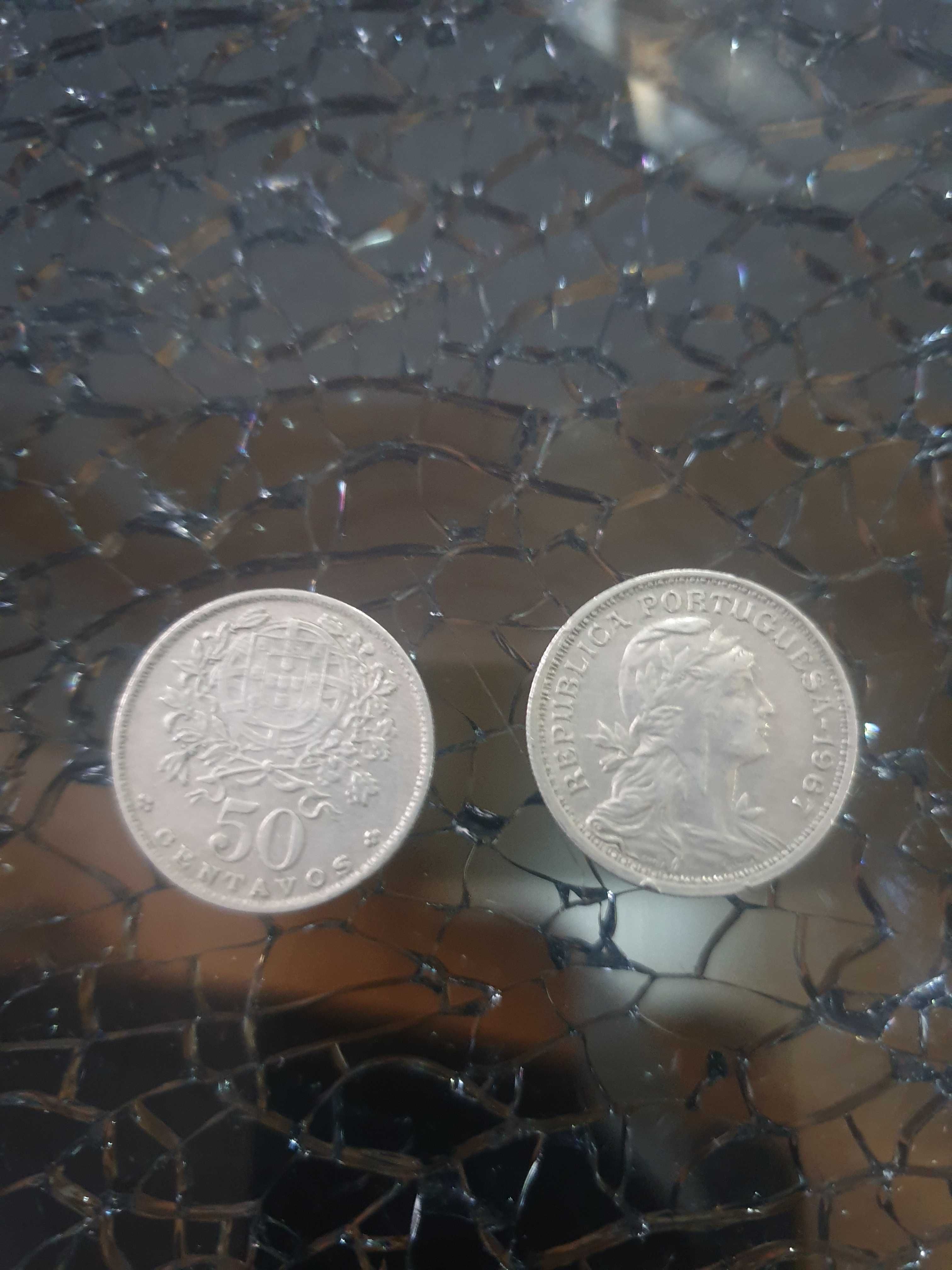 moedas "Portugal 50 centavos 1927 a 1968"