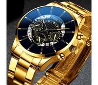 2020 Fashion ZEGAREK nareczny z datownikiem Quartz Classic GOLD