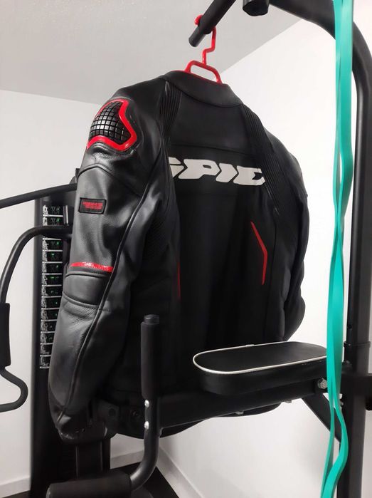 Blusão motard SPIDI em pele práticamente novo