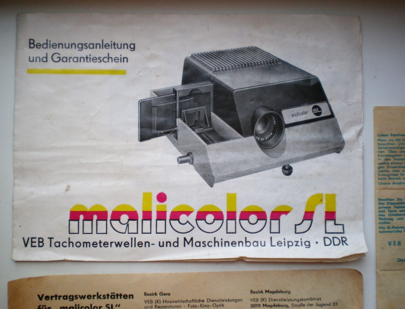 Диапроектор слайд проектор Malikolor SL, ГДР.