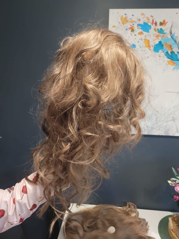peruka damska naturalny blond wig cosplay