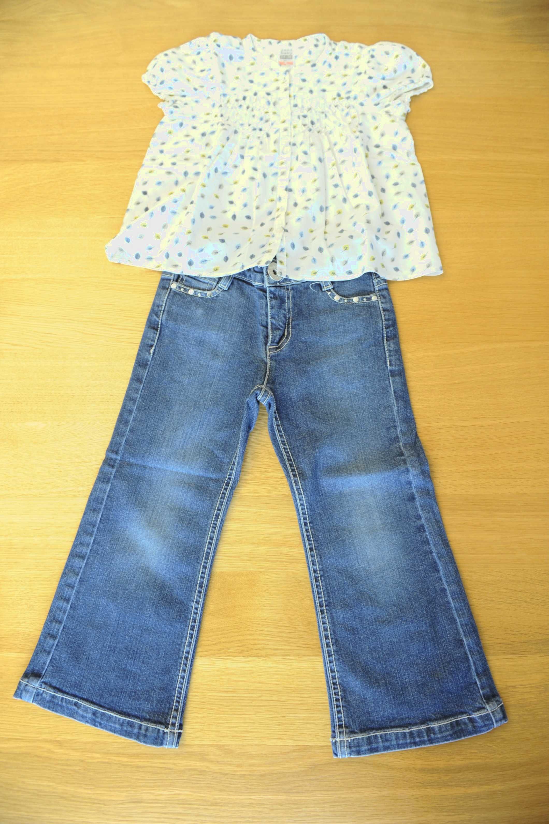 Conjunto de blusa e calças de ganga 2-3 anos