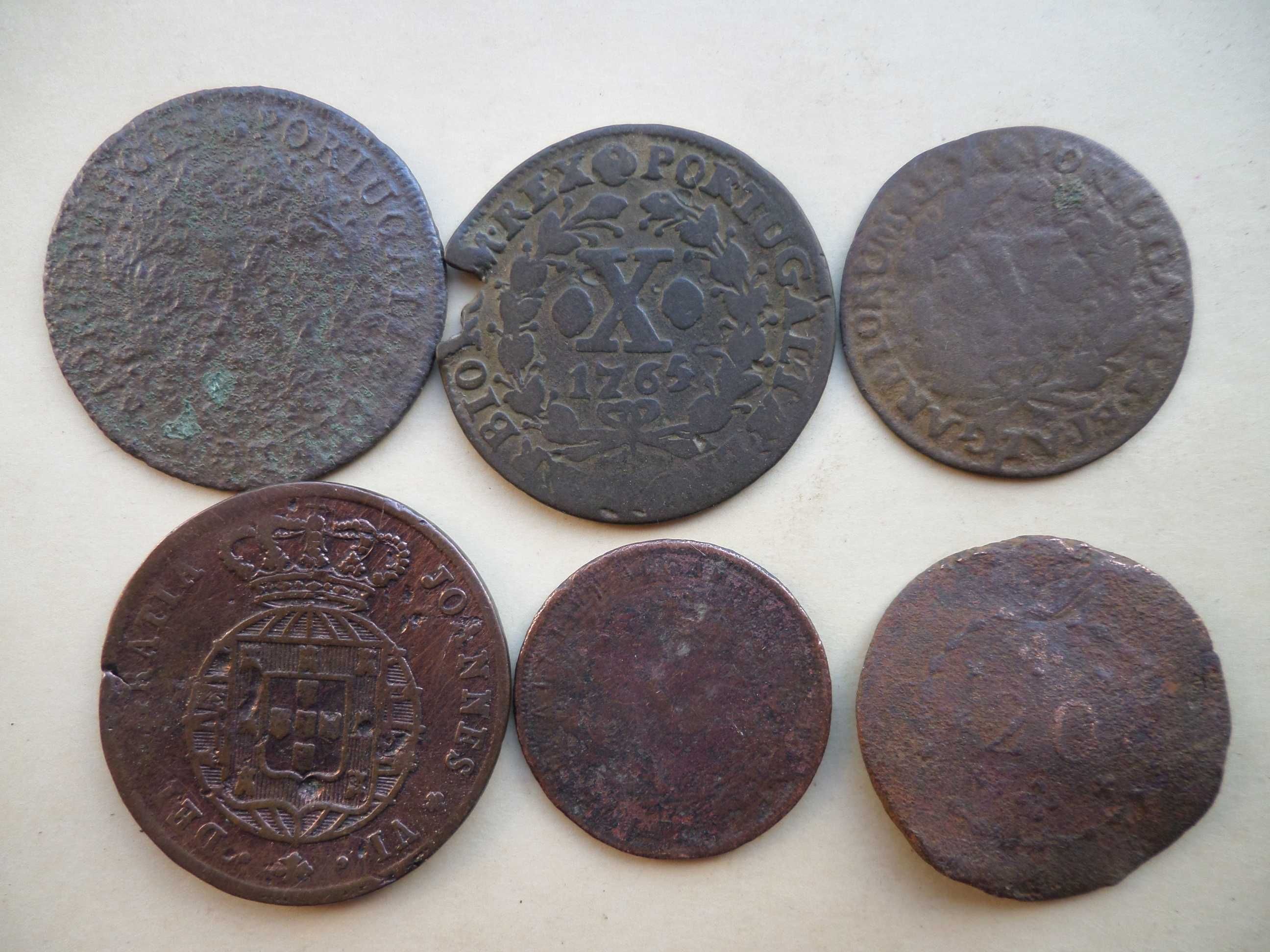 Lote 6 moedas da Monarquia  (Reis)  (2º)