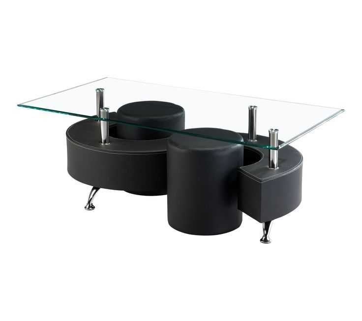 mesa de sala baixa vidro com 2 bancos