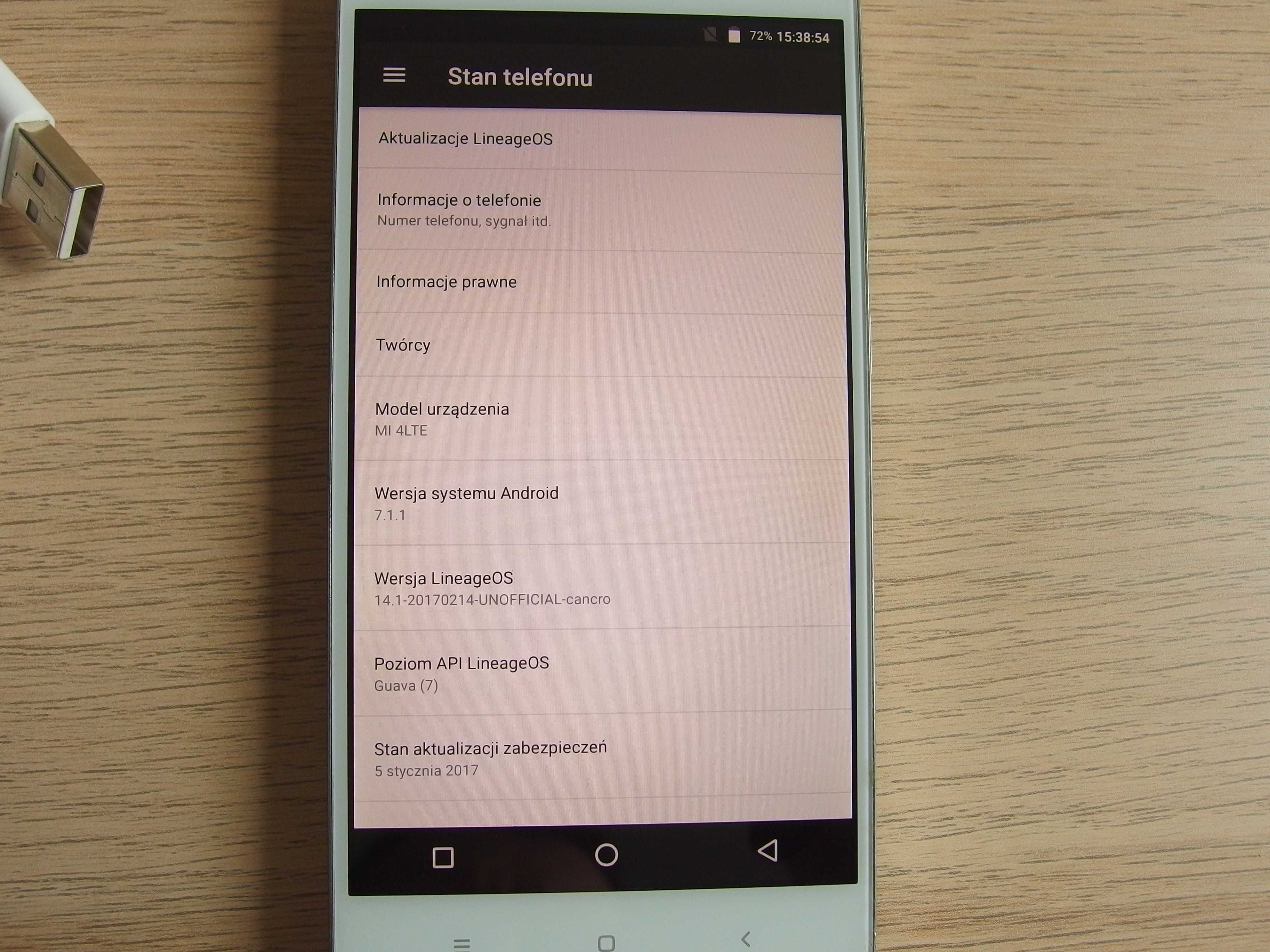 Smartfon Xiaomi Mi 4 LTE LineageOS Android 7.1 / 3GB RAM / 16GB ROM