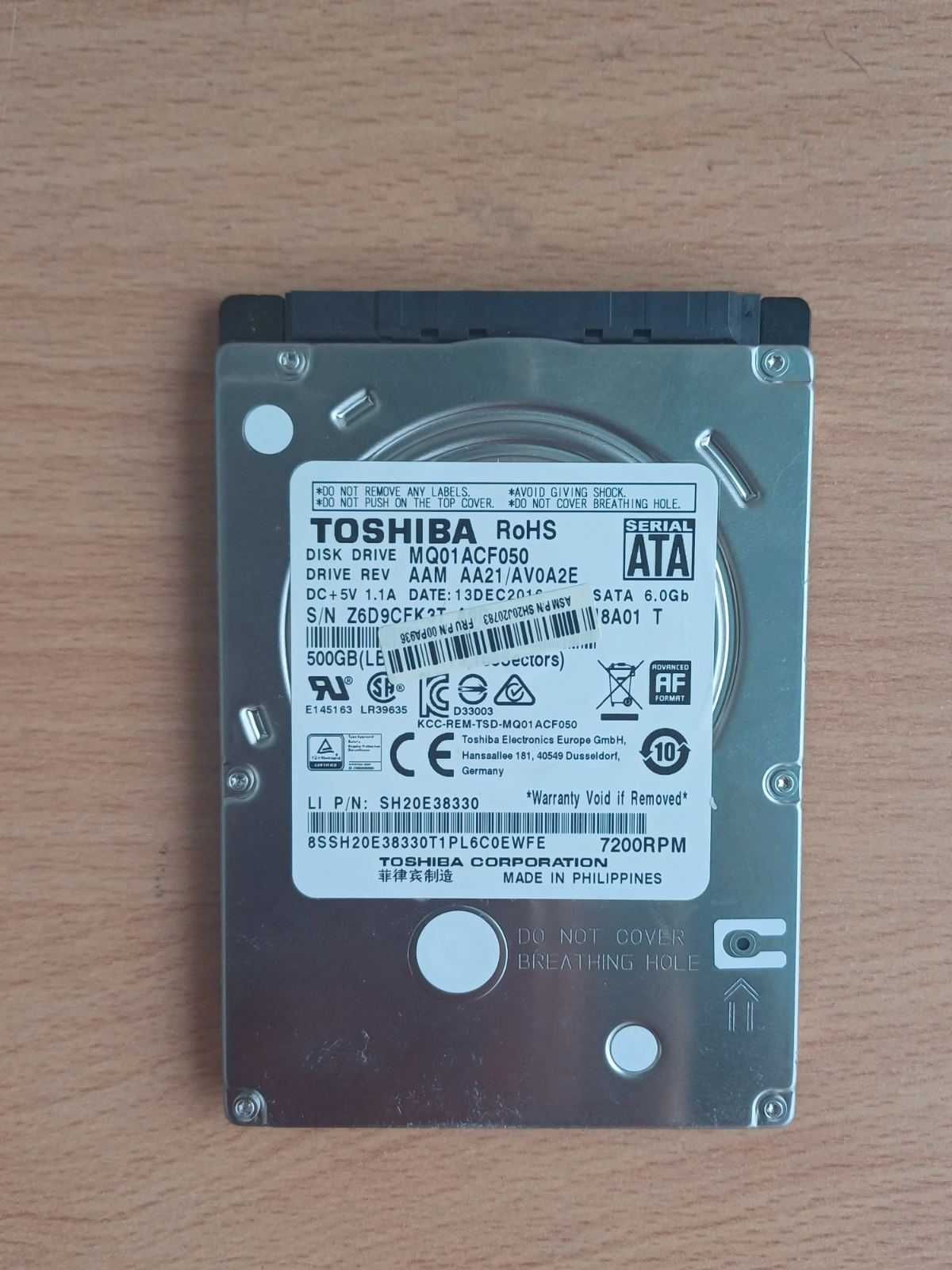 Жесткий диск Toshiba 500GB (MQ01ACF050)