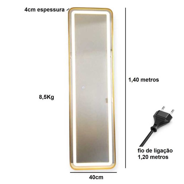 Espelhos Dourados Com Luz (NOVOS)