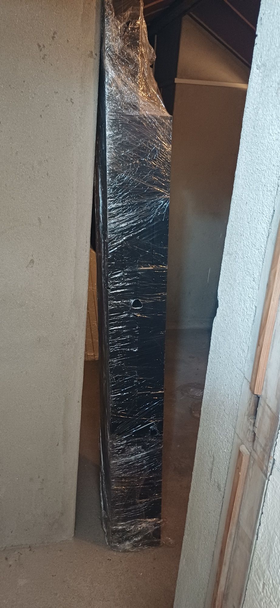 LACK - Estante de parede, preto-castanho, 30x190 cm