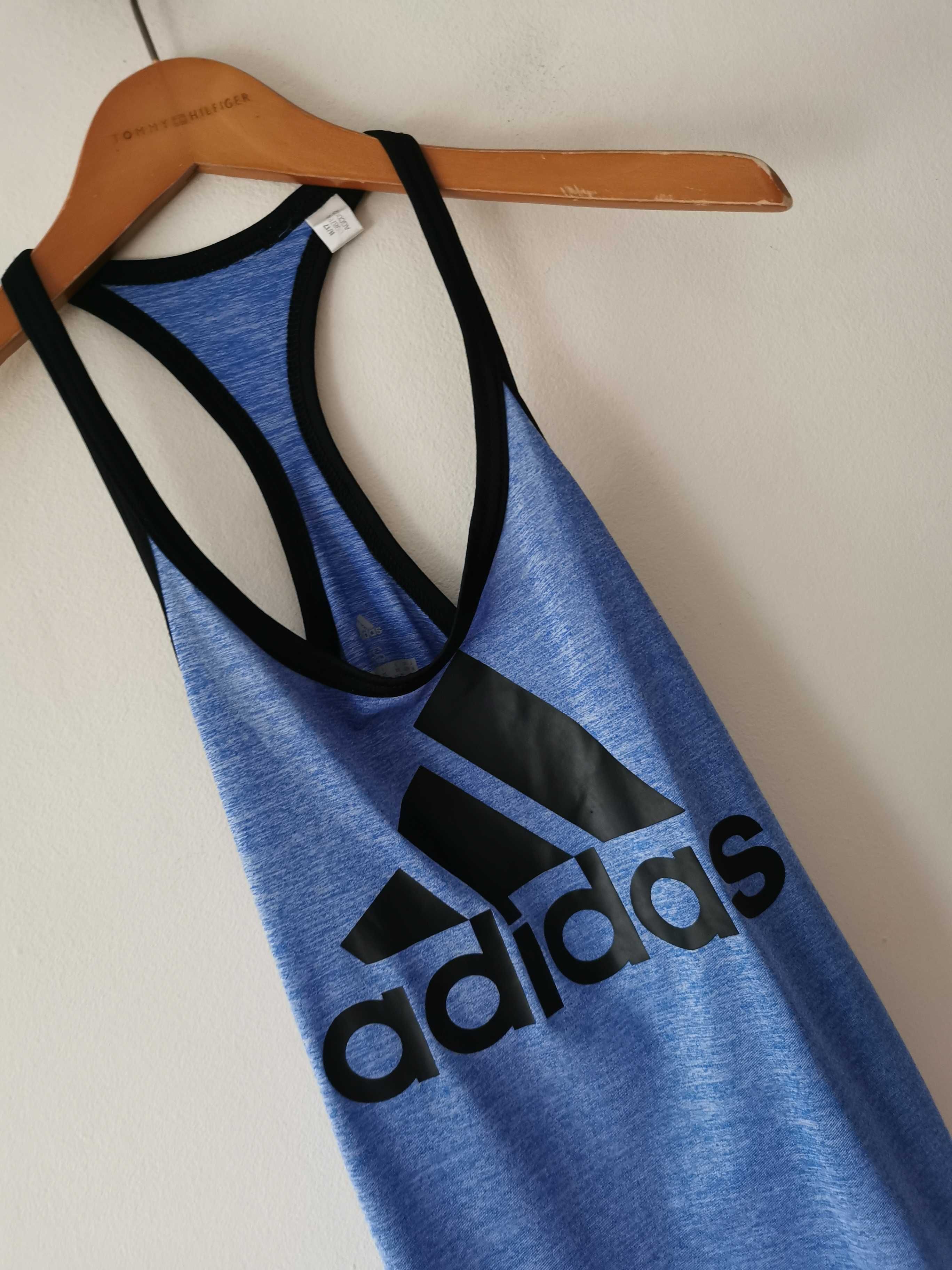 Adidas bokserka koszulka sportowa damska logowana IDEAŁ XS/S